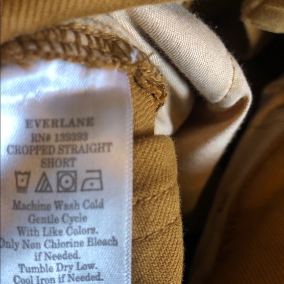 Everlane The Straight Leg Crop High Waist Pants - Ochre Mustard Yellow 6S - Picture 9 of 9